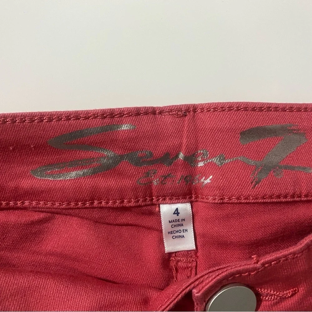 NWOT Seven7 Women's Peach Denim Shorts